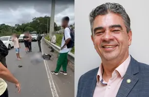 Troca de faixa pode ter causado queda fatal de médico na BR-343, em Teresina (Foto: Reprodução)