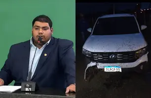 Vereador Ítalo Ibiapina sofre acidente na PI-113 ao desviar de cavalo (Foto: Reprodução)