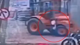 Vídeo flagra homem caindo de trator e sendo esmagado pela roda em Teresina (Foto: Reprodução)