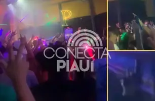 Vídeo flagra homens com armas em baile de reggae na zona Leste de Teresina (Foto: Reprodução)
