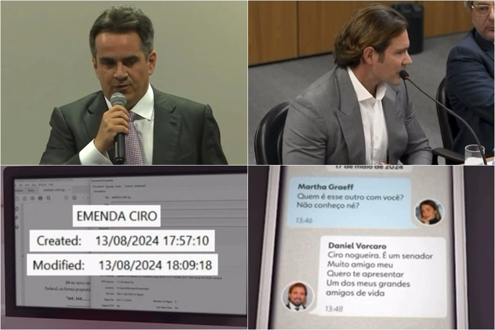 Vorcaro comemorou emenda de Ciro Nogueira menos de 2h após criação