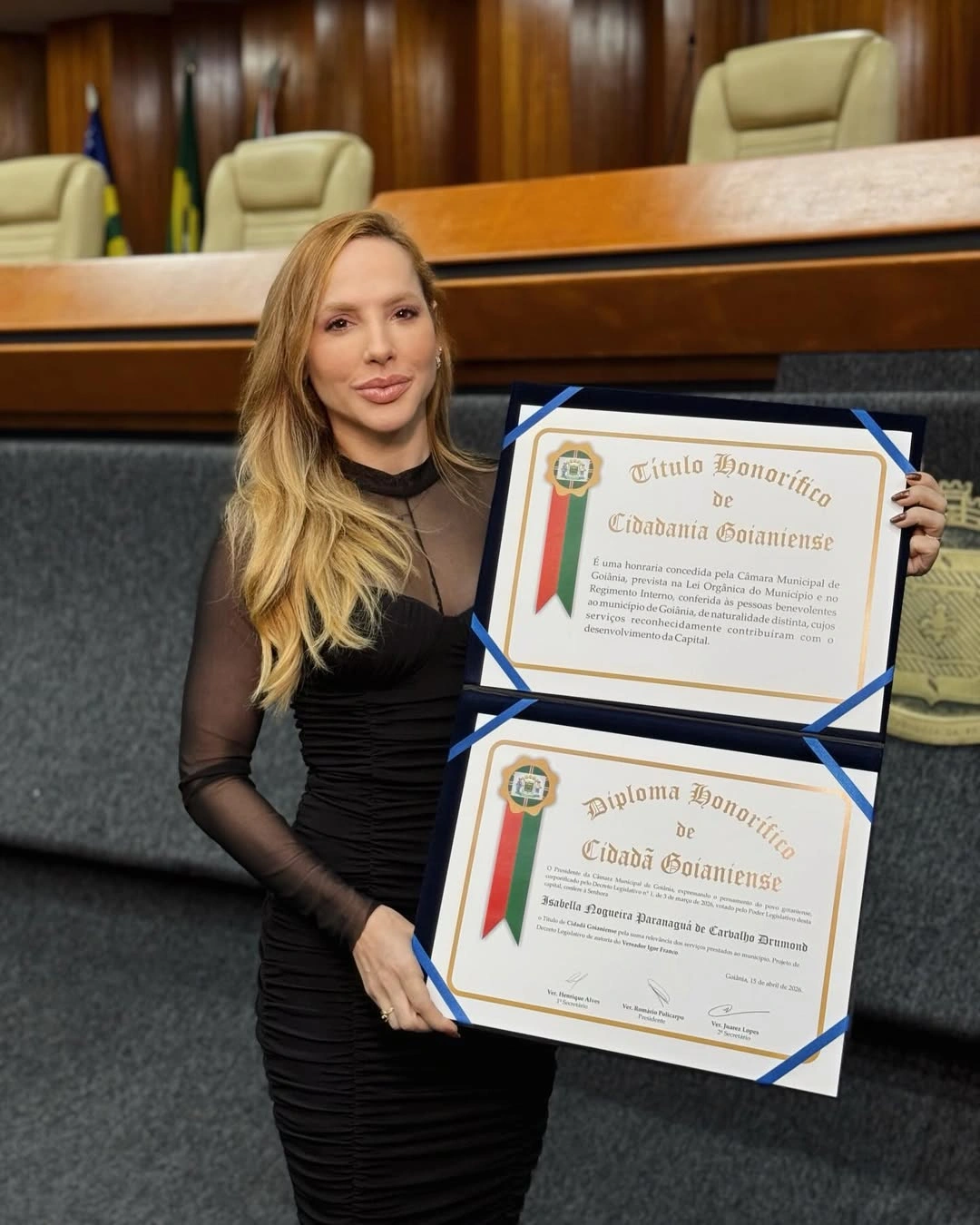 Advogada piauiense Isabella Paranaguá recebe título de cidadã goianiense