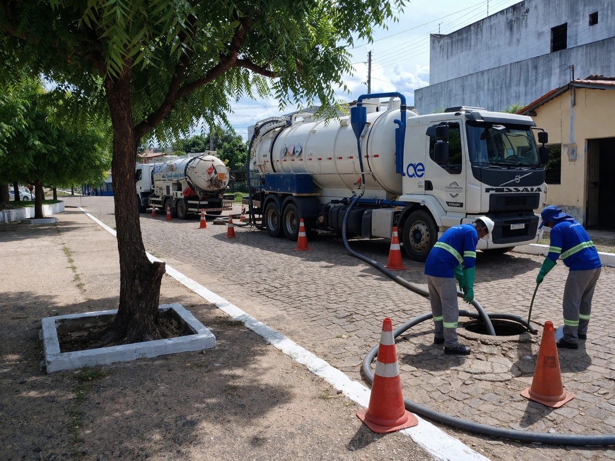 Águas do Piauí realiza melhoria em Estação Elevatória de Esgoto em Oeiras