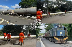 Após descarrilamento, Ponte Metálica segue bloqueada e causa transtornos (Foto: Conecta Piauí)