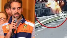 Avião cai no RS (Foto: Reprodução/Gustavo Mansur/Governo do Rio Grande do Sul/Divulgação)