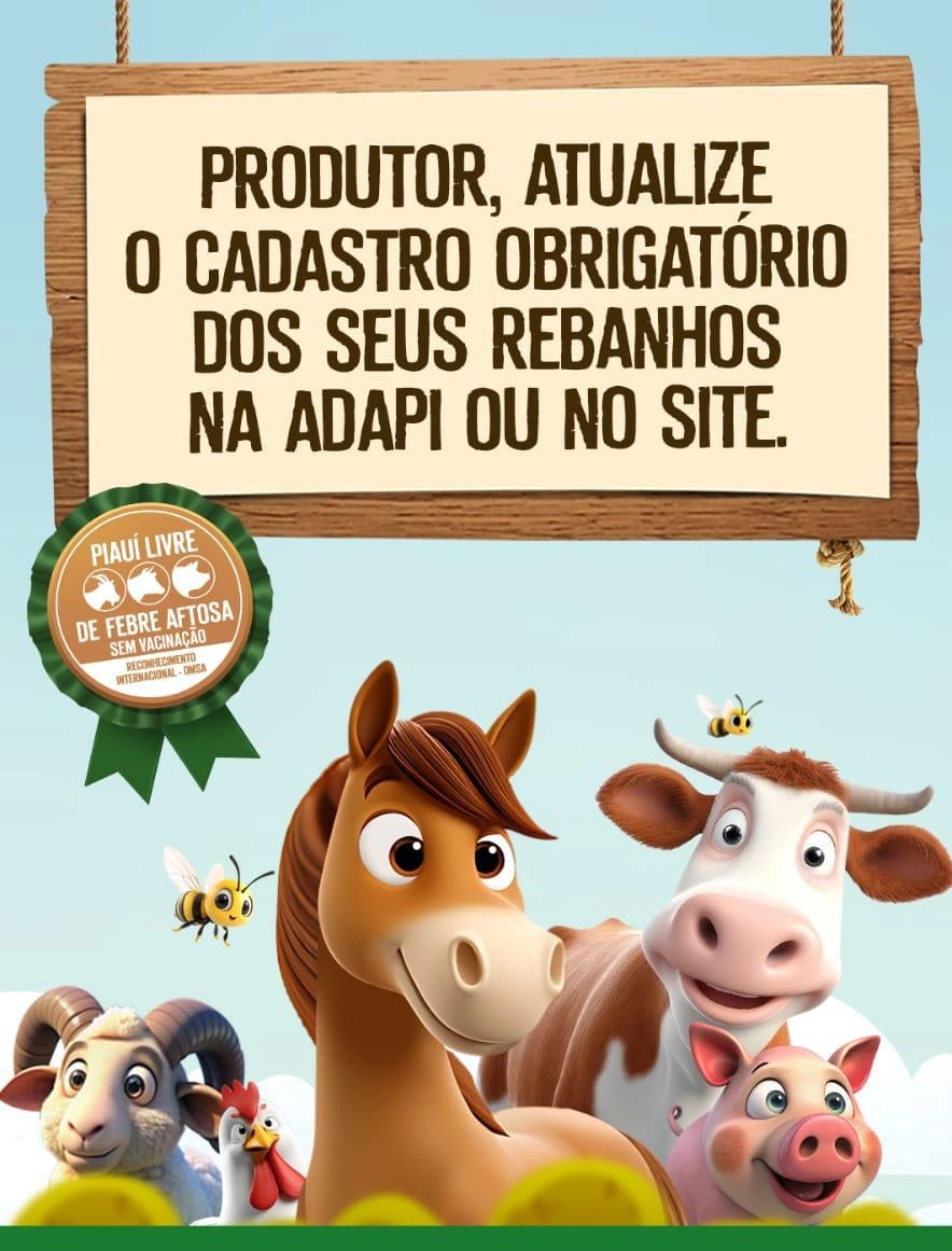 Baixa Grande do Ribeiro orienta produtores a atualizar cadastro de rebanhos