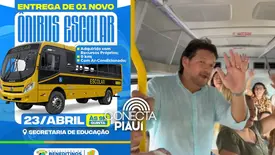 Beneditinos recebe ônibus escolar moderno com ar-condicionado para alunos (Foto: Reprodução)