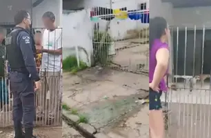 Cães de imigrantes venezuelanos soltos assustam moradores em rua de Teresina. (Foto: Reprodução)