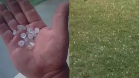 Chuva de granizo (Foto: Reprodução)