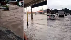 Chuva forte causa alagamentos e transtornos em Teresina nesta terça (14) (Foto: Reprodução)