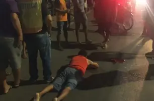 Ciclista vítima de acidente espera o Samu por mais de uma hora em Teresina (Foto: Reprodução)