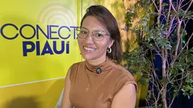 Claudia Vasconcelos participa de entrevista ao vivo na Feira do Empreendedor 2026 (Foto: Conecta Piauí)