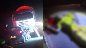 Colisão com caminhão da limpeza deixa dois mortos na BR-343 (Foto: Reprodução)