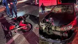 Colisão entre moto e carro deixa mulher gravemente ferida na BR-230, em Oeiras (Foto: Reprodução)