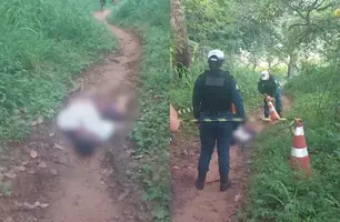 Corpo de homem é encontrado na Estrada da Alegria, zona Sul de Teresina (Foto: Reprodução)