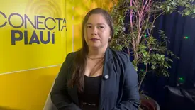 Débora Matos participa de entrevista ao vivo na Feira do Empreendedor 2026 (Foto: Conecta Piauí)