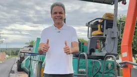 Deputado Gil Carlos viabiliza primeira pavimentação asfáltica da história de Nova Santa Rita (Foto: Reprodução)