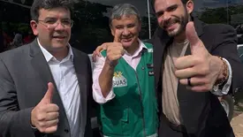 Deputado Marcus Kalume acompanha entrega de ambulâncias e veículos do MobSUAS (Foto: Reprodução)