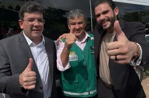 Deputado Marcus Kalume acompanha entrega de ambulâncias e veículos do MobSUAS (Foto: Reprodução)