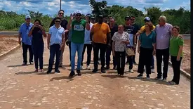 Deputado Marcus Kalume entrega 3.000 m² de calçamento na zona rural de Floriano (Foto: Reprodução)