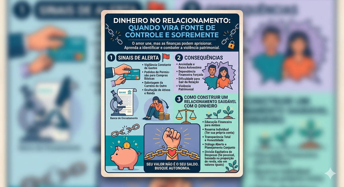 Dinheiro no relacionamento: quando o tema vira fonte de controle e sofrimento