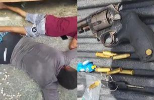 Dupla é presa com armas e motos roubadas na zona sul de Teresina (Foto: Reprodução)