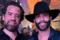 Empresário Iran Felinto e o cantor Gusttavo Lima em clique especial durante evento