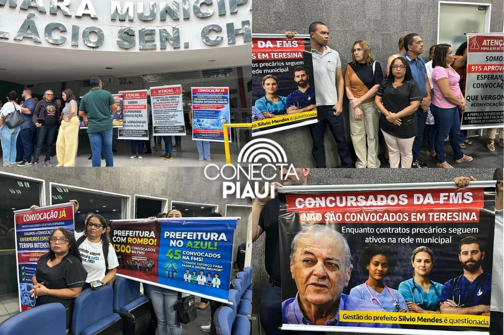 Enfermeiros protestam em Teresina e cobram convocação de aprovados em concurso