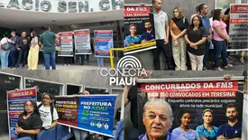 Enfermeiros protestam em Teresina e cobram convocação de aprovados em concurso (Foto: Conecta Piauí)