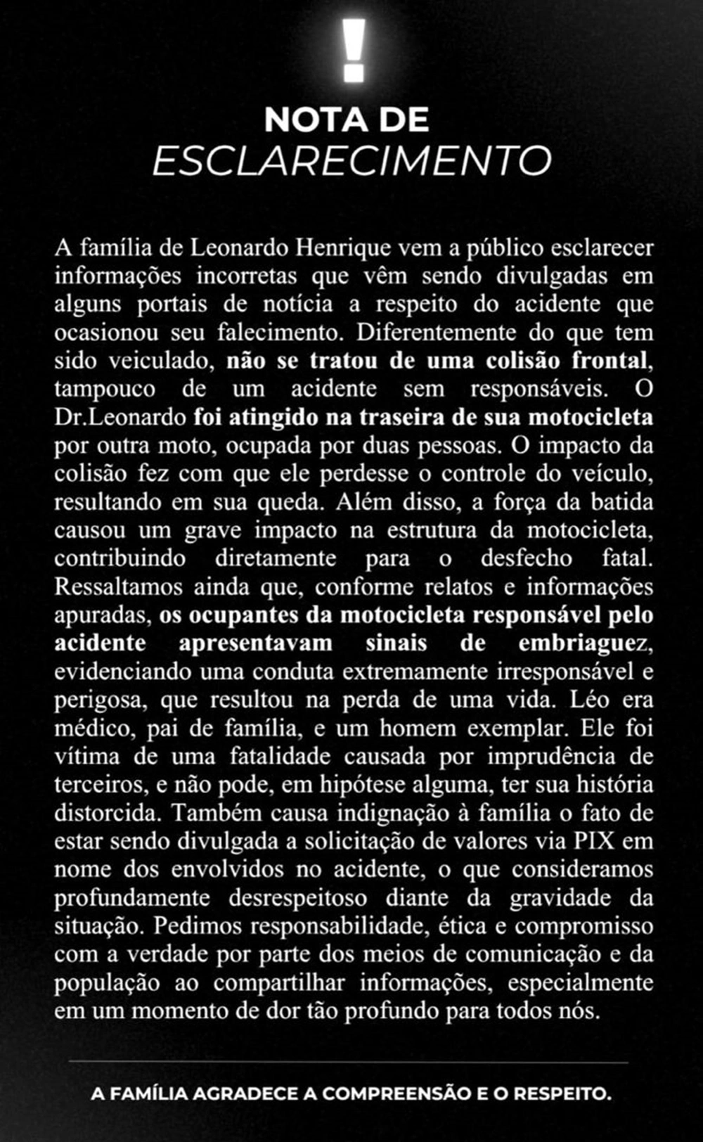Esclarecimento
