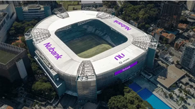 Estádio do Palmeiras com nome da Nubank (Foto: Reprodução/Nubank)