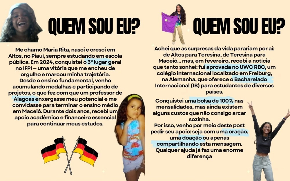 Estudante do PI é aprovada na Alemanha e pede ajuda para viajar