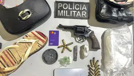 Faccionado abandona mulher durante fuga e PM apreende revólver em Parnarama (Foto: 11º BPM)