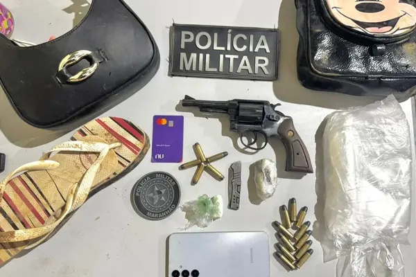 Faccionado abandona mulher durante fuga e PM apreende revólver em Parnarama