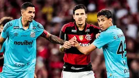 Flamengo vence Santos por 3 a 1 no Maracanã e retorna ao G4 do Brasileirão (Foto: Reprodução)
