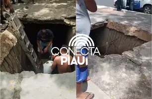 Galerias danificadas colocam vidas em risco em Teresina e SDU Sul se manifesta (Foto: Reprodução)