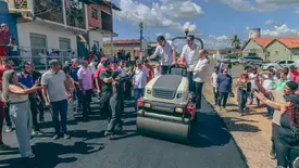 Governador visita obras de pavimentação e inaugura novo trecho em Cristalândia (Foto: João Allbert)