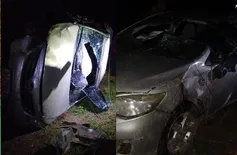 Grave acidente na PI-114 deixa duas pessoas feridas na zona rural de Campo Maior