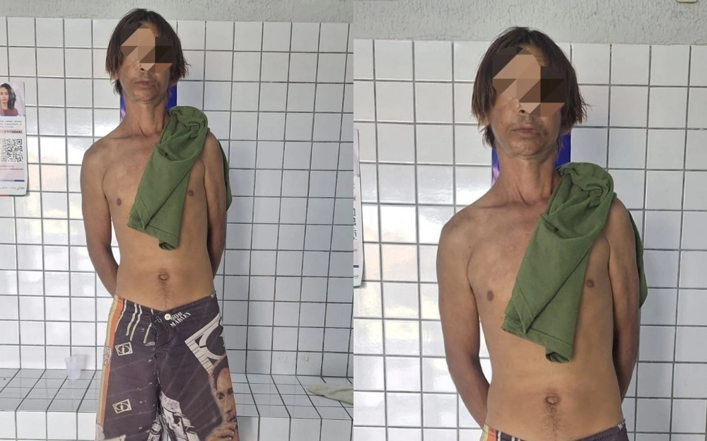 Homem é preso após ameaçar companheira com facão e foice, em Ilha Grande