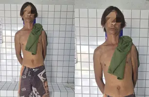 Homem é preso após ameaçar companheira com facão e foice, em Ilha Grande (Foto: Reprodução)