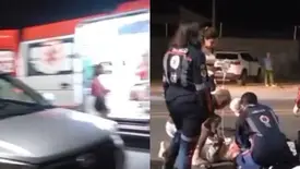 Homem tem perna e braço quebrados em grave acidente na BR-343, no litoral (Foto: Reprodução)