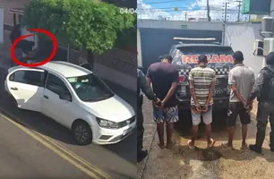 Idoso e neto de 4 anos são rendidos por criminosos em Teresina; três foram detidos (Foto: Reprodução)