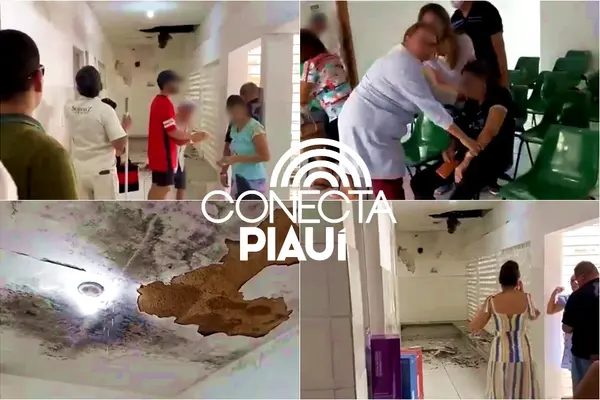 Idosos ficam feridas após partes de forro cair em UBS de Teresina
