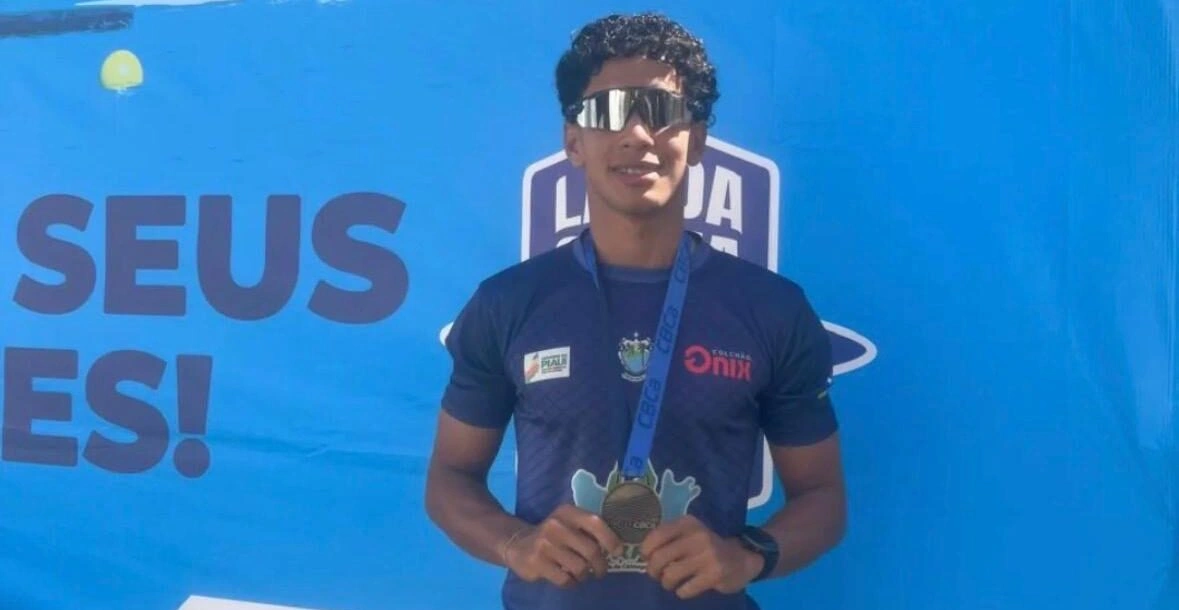 João Pedro, atleta da Escola de Canoagem Iporanga