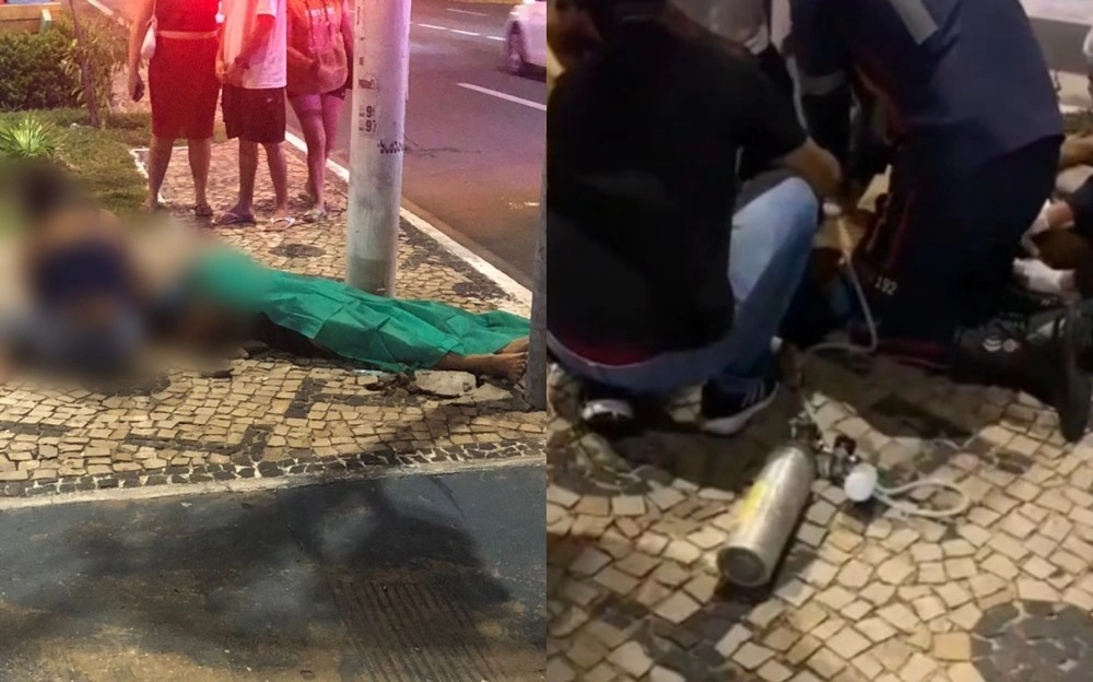 Jovem morre após perder controle de moto e bater em poste na Frei Serafim