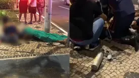 Jovem morre após perder controle de moto e bater em poste na Frei Serafim (Foto: Conecta Piauí)