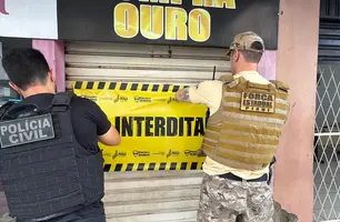 Loja suspeita de receptar ouro roubado é fechada novamente no Centro de Teresina (Foto: Divulgação/SSP-PI)