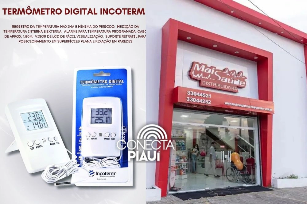 Mais Saúde Distribuidora oferece termômetro digital Incoterm, prático e preciso