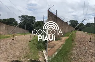 Moradores denunciam poste caído e cobram solução na zona Sudeste de Teresina (Foto: Reprodução)