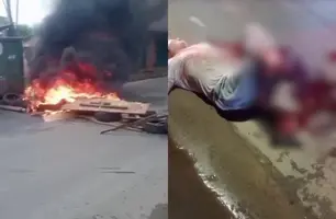 Moradores interditam avenida após atropelamento de idoso na zona Sul de Teresina (Foto: Reprodução)